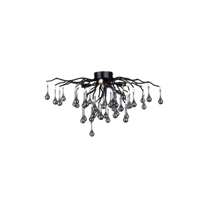 Paul Neuhaus 8090-18 - Paviršinio montavimo lubų šviestuvas ICICLE 4xG9/40W/230V 30x60 cm juodas