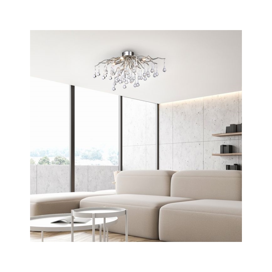 Paul Neuhaus 8090-55 - Tvirtinamas sietynas ICICLE 4xG9/40W/230V 30x60 cm blizgus chromas