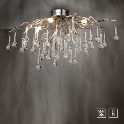 Paul Neuhaus 8090-55 - Tvirtinamas sietynas ICICLE 4xG9/40W/230V 30x60 cm blizgus chromas