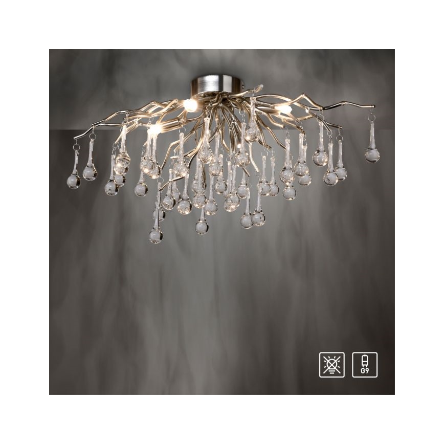 Paul Neuhaus 8090-55 - Tvirtinamas sietynas ICICLE 4xG9/40W/230V 30x60 cm blizgus chromas