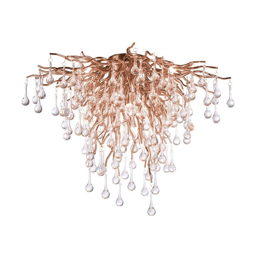 Paul Neuhaus 8091-11 - Tvirtinamas sietynas ICICLE 9xG9/40W/230V diametras 50 cm žalvaris