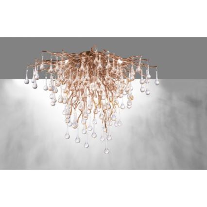Paul Neuhaus 8091-11 - Tvirtinamas sietynas ICICLE 9xG9/40W/230V diametras 50 cm žalvaris