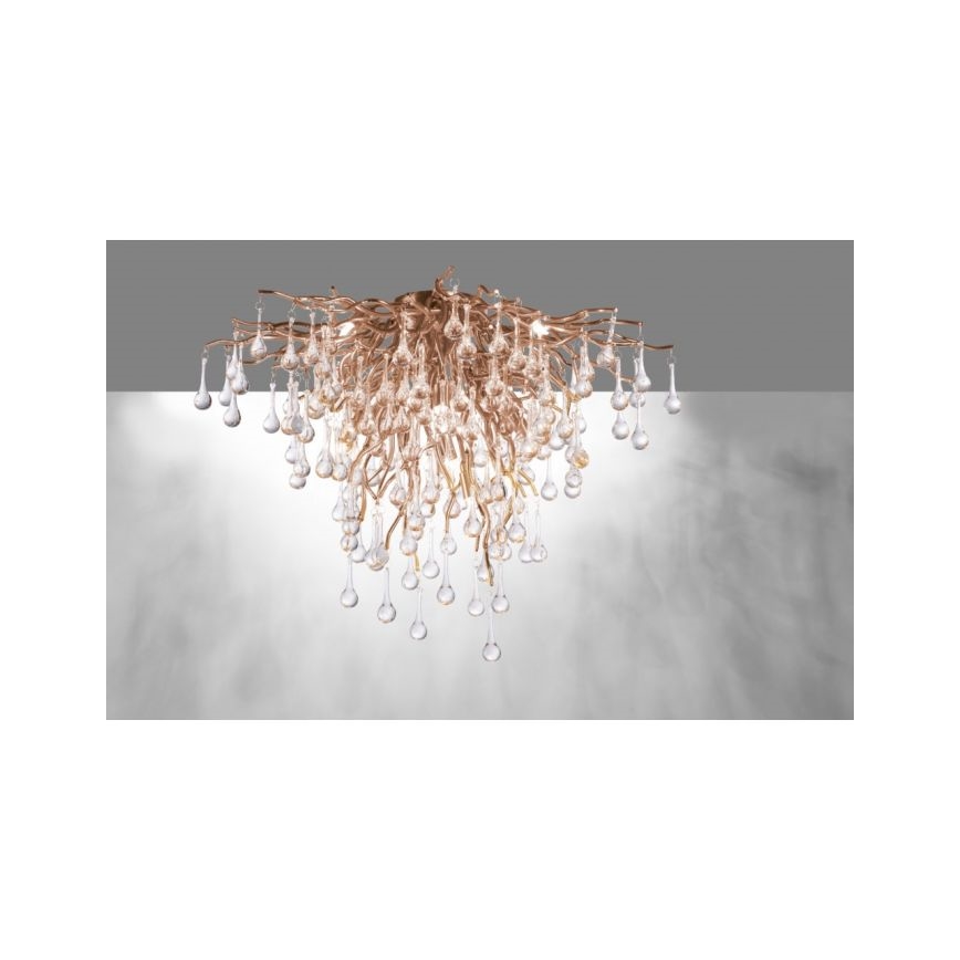Paul Neuhaus 8091-11 - Tvirtinamas sietynas ICICLE 9xG9/40W/230V diametras 50 cm žalvaris