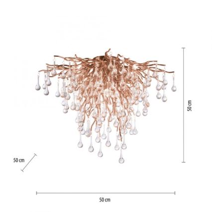 Paul Neuhaus 8091-11 - Tvirtinamas sietynas ICICLE 9xG9/40W/230V diametras 50 cm žalvaris