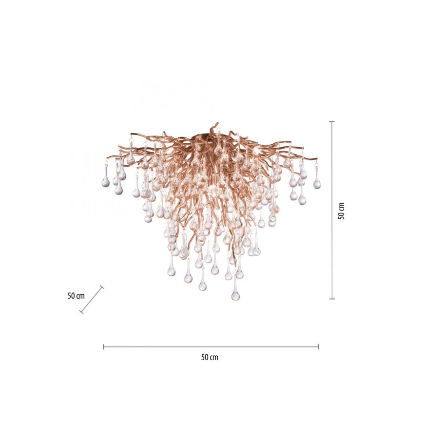 Paul Neuhaus 8091-11 - Tvirtinamas sietynas ICICLE 9xG9/40W/230V diametras 50 cm žalvaris