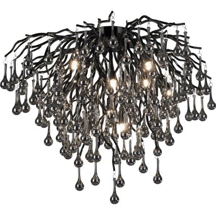 Paul Neuhaus 8091-18 - Prie lubų montuojama liustra ICICLE 9xG9/40W/230V skersmuo 50 cm juoda