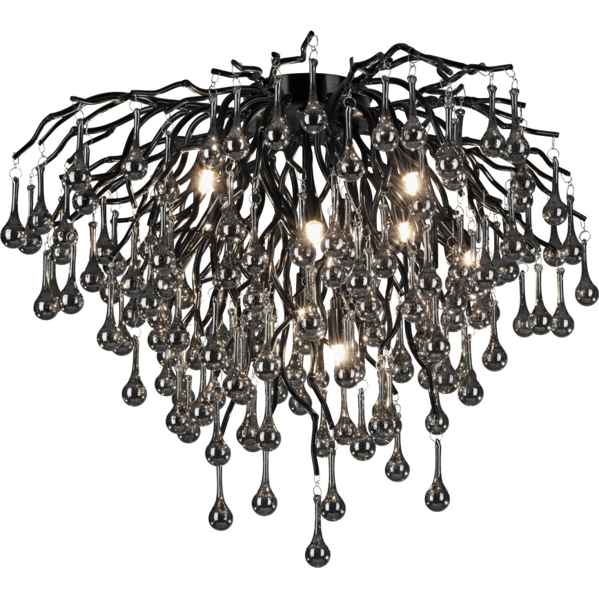 Paul Neuhaus 8091-18 - Prie lubų montuojama liustra ICICLE 9xG9/40W/230V skersmuo 50 cm juoda