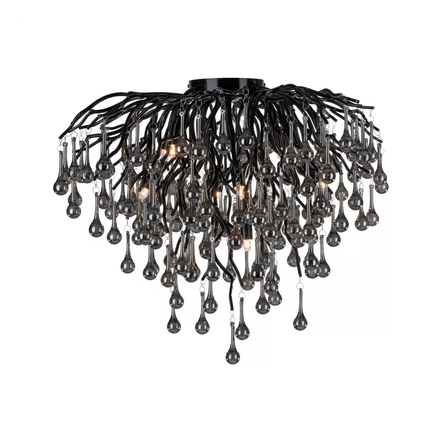 Paul Neuhaus 8091-18 - Prie lubų montuojama liustra ICICLE 9xG9/40W/230V skersmuo 50 cm juoda