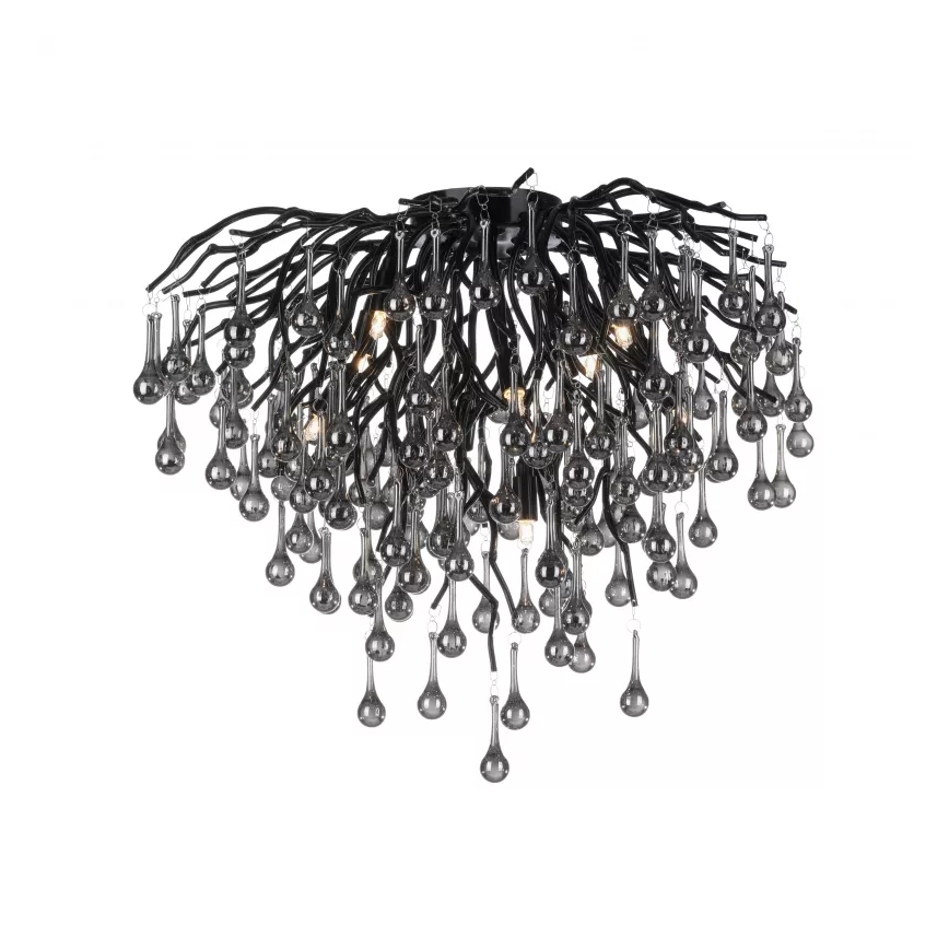 Paul Neuhaus 8091-18 - Prie lubų montuojama liustra ICICLE 9xG9/40W/230V skersmuo 50 cm juoda