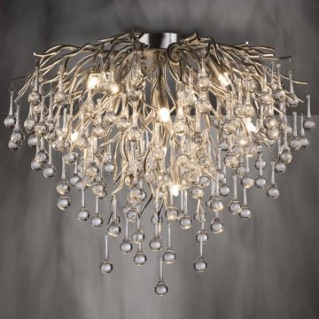 Paul Neuhaus 8091-55 - Tvirtinamas sietynas ICICLE 9xG9/40W/230V diametras 50 cm blizgus chromas