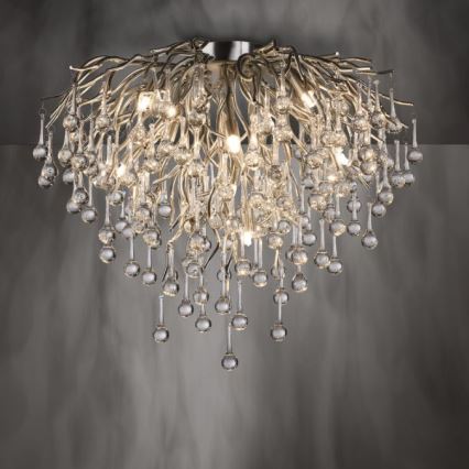 Paul Neuhaus 8091-55 - Tvirtinamas sietynas ICICLE 9xG9/40W/230V diametras 50 cm blizgus chromas