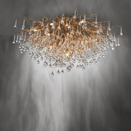 Paul Neuhaus 8092-11 - Tvirtinamas sietynas ICICLE 14xG9/40W/230V diametras 100 cm žalvaris