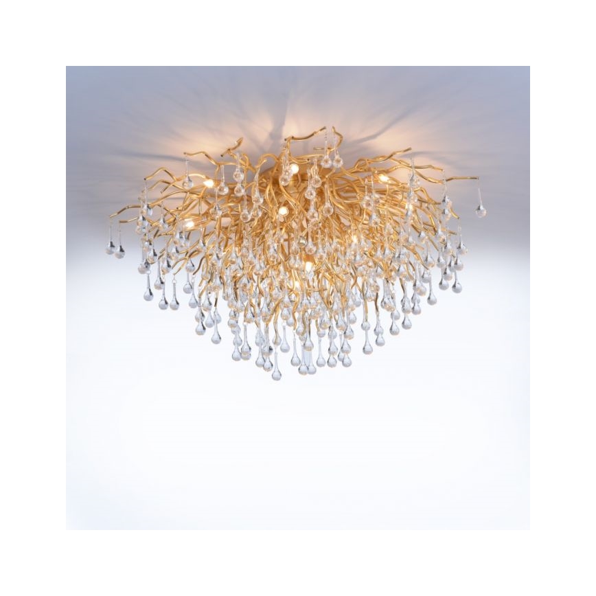 Paul Neuhaus 8092-11 - Tvirtinamas sietynas ICICLE 14xG9/40W/230V diametras 100 cm žalvaris