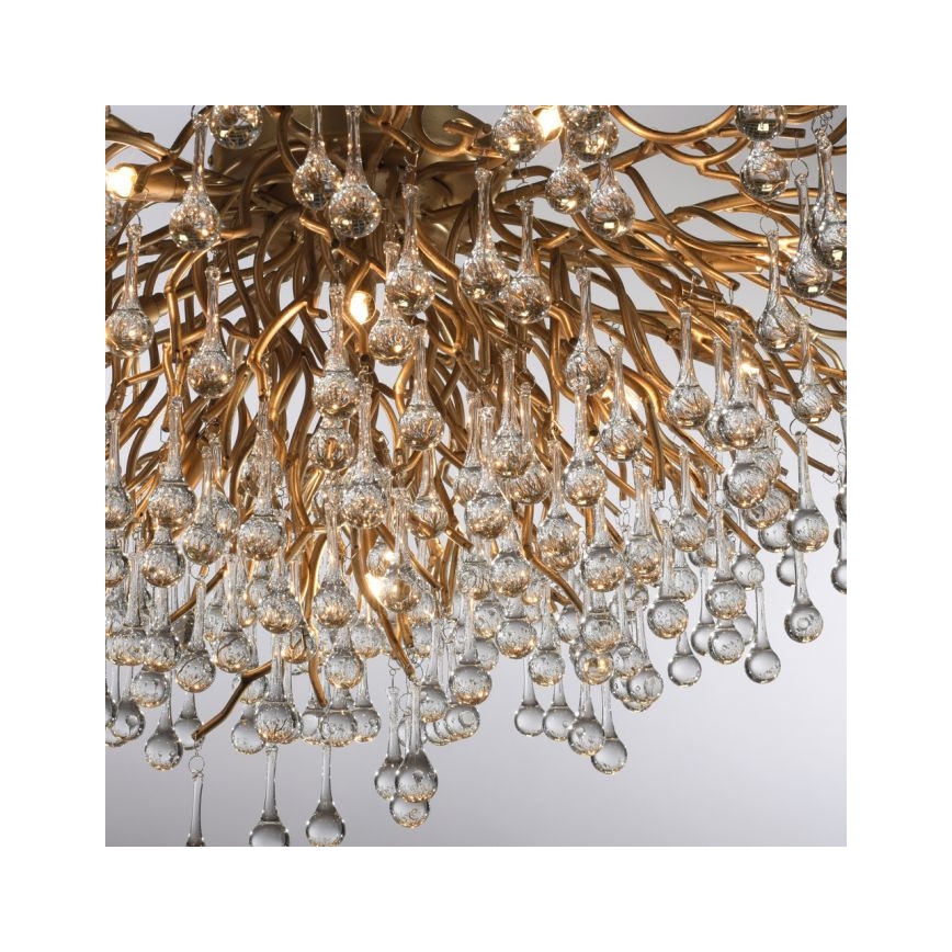 Paul Neuhaus 8092-11 - Tvirtinamas sietynas ICICLE 14xG9/40W/230V diametras 100 cm žalvaris