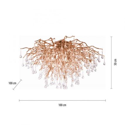 Paul Neuhaus 8092-11 - Tvirtinamas sietynas ICICLE 14xG9/40W/230V diametras 100 cm žalvaris