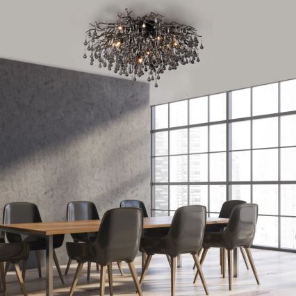 Paul Neuhaus 8092-18 - Prie lubų montuojamas šviestuvas ICICLE 14xG9/40W/230V skers. 100 cm juoda