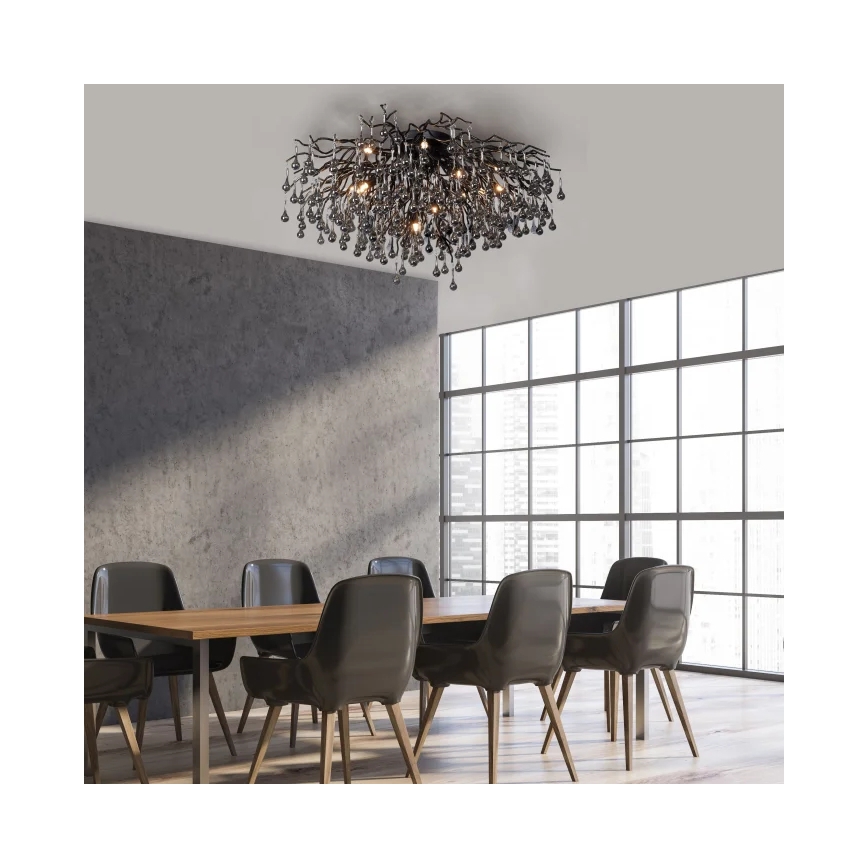 Paul Neuhaus 8092-18 - Prie lubų montuojamas šviestuvas ICICLE 14xG9/40W/230V skers. 100 cm juoda
