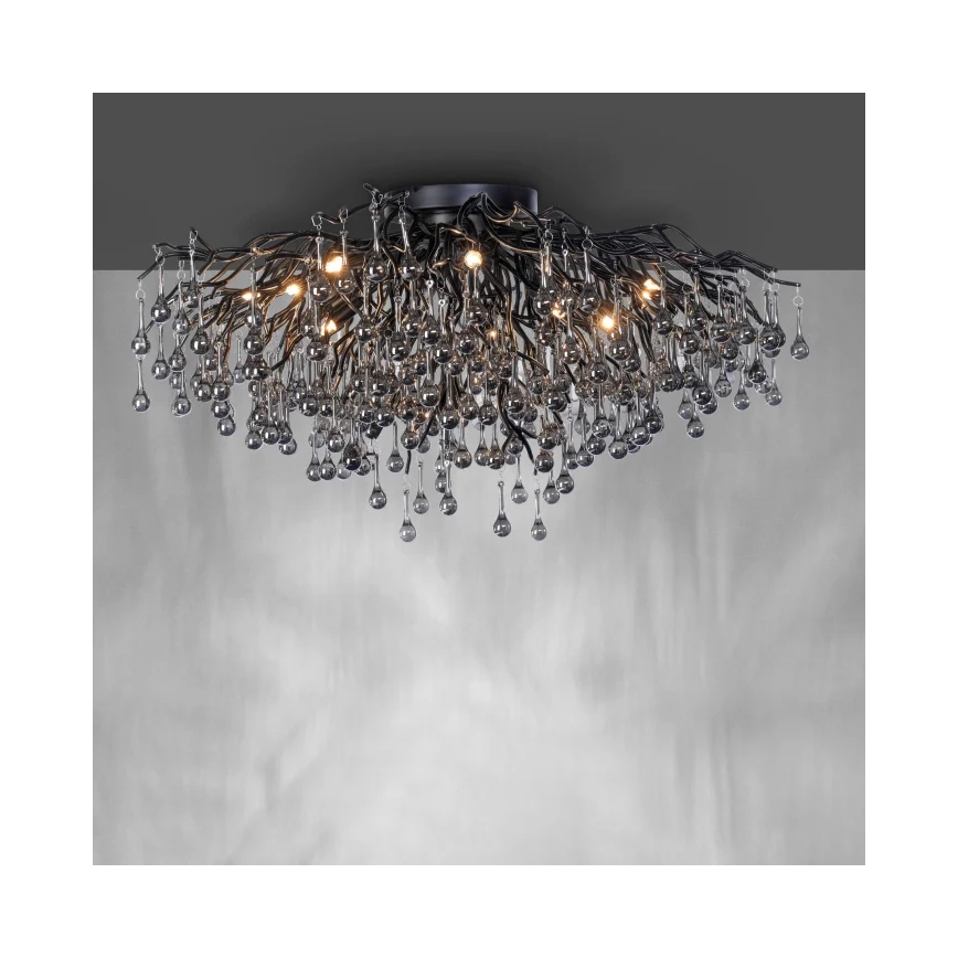 Paul Neuhaus 8092-18 - Prie lubų montuojamas šviestuvas ICICLE 14xG9/40W/230V skers. 100 cm juoda
