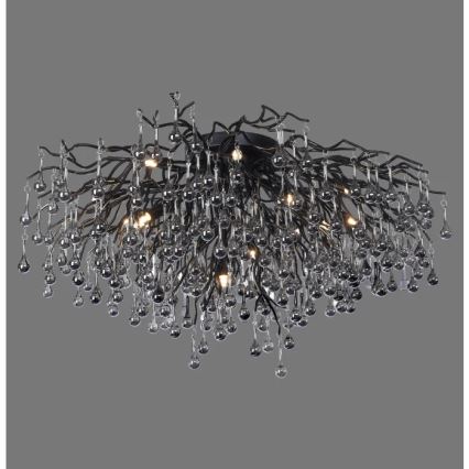 Paul Neuhaus 8092-18 - Prie lubų montuojamas šviestuvas ICICLE 14xG9/40W/230V skers. 100 cm juoda