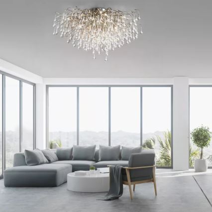 Paul Neuhaus 8092-55 - Prie lubų montuojamas šviestuvas ICICLE 14xG9/40W/230V, skersmuo 100 cm, blizgus chromas