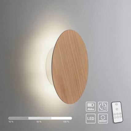 Paul Neuhaus 8152-79 - LED pritemdomas sieninis šviestuvas PUNTUA LED/1W/3,7V 2200 mAh + nuotolinio valdymo pultas