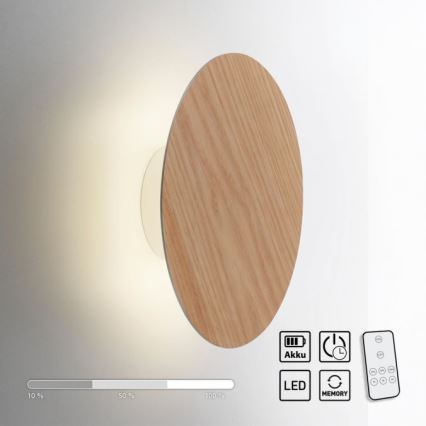 Paul Neuhaus 8153-79 - LED pritemdomas sieninis šviestuvas PUNTUA LED/1,3W/3,7V 2200 mAh + nuotolinio valdymo pultas