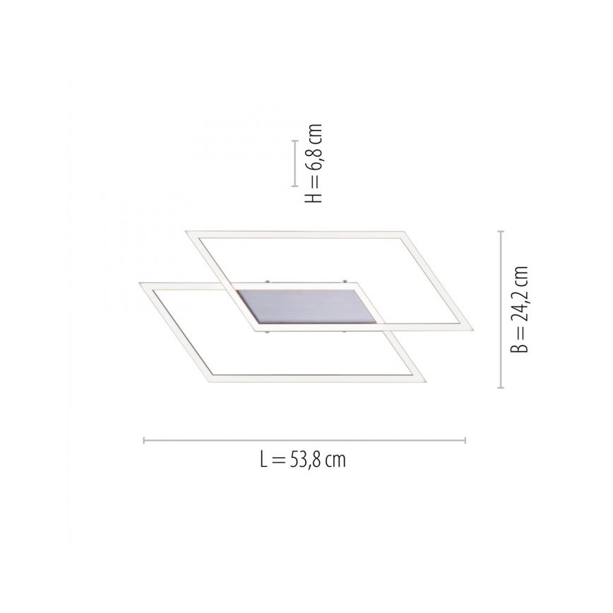 Paul Neuhaus 8192-55 - LED Pritemdomas tvirtinamas pakabinamas šviestuvas INIGO 2xLED/12W/230V