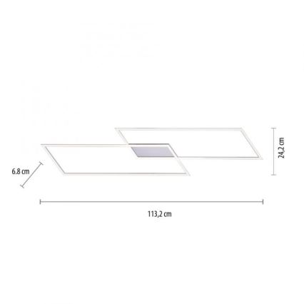 Paul Neuhaus 8194-55 - LED Pritemdomas tvirtinamas pakabinamas šviestuvas INIGO 2xLED/20W/230V