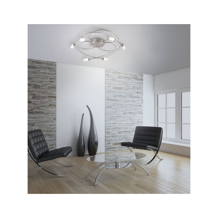 Paul Neuhaus 8250-55 - LED Reguliuojamas ant pagrindo montuojamas sietynas NELIA 6xLED/3W/230V