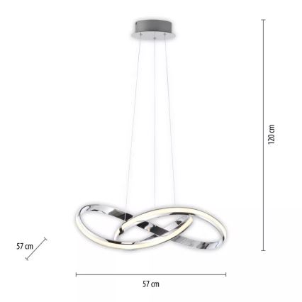 Paul Neuhaus 8291-17 - LED Reguliuojamas pakabinamas sietynas MELINDA LED/30W/230V