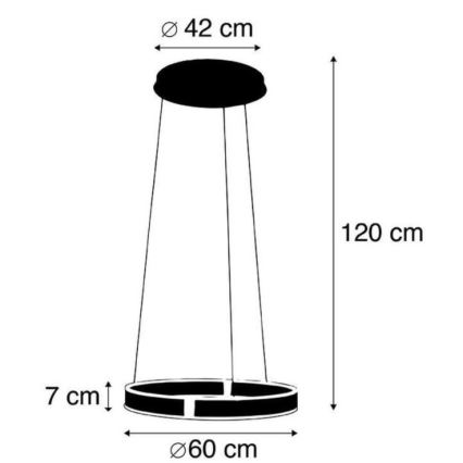 Paul Neuhaus 8361-55 - LED Reguliuojamas pakabinamas sietynas su jtuikliu ARINA LED/27W/230V