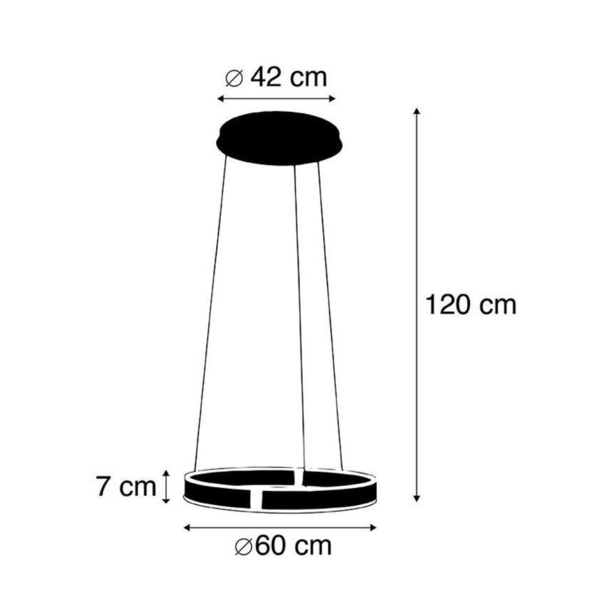 Paul Neuhaus 8361-55 - LED Reguliuojamas pakabinamas sietynas su jtuikliu ARINA LED/27W/230V