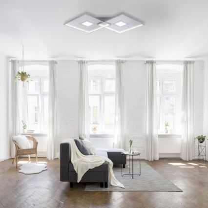 Paul Neuhaus 8378-55 - LED Pritemdomas lubinis šviestuvas AMARA LED/45W/230V blizgus chromas + nuotolinio valdymo pultas