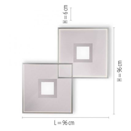 Paul Neuhaus 8378-55 - LED Pritemdomas lubinis šviestuvas AMARA LED/45W/230V blizgus chromas + nuotolinio valdymo pultas