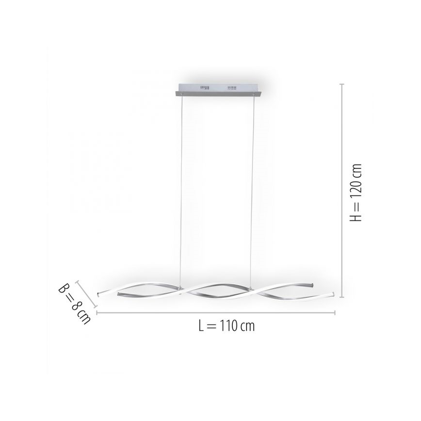 Paul Neuhaus 9142-55 - LED Reguliuojamas pakabinamas sietynas POLINA 2xLED/10,2W/230V