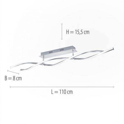 Paul Neuhaus 9143-55 - LED Reguliuojamas ant pagrindo montuojamas sietynas POLINA 2xLED/10,2W/230V