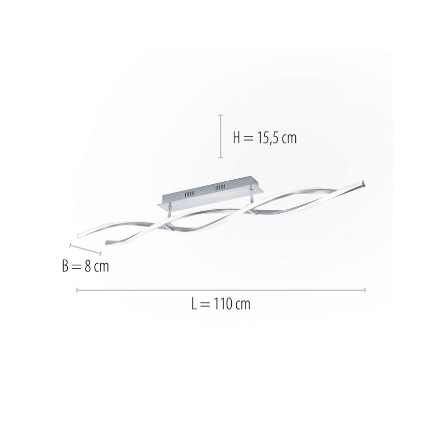 Paul Neuhaus 9143-55 - LED Reguliuojamas ant pagrindo montuojamas sietynas POLINA 2xLED/10,2W/230V
