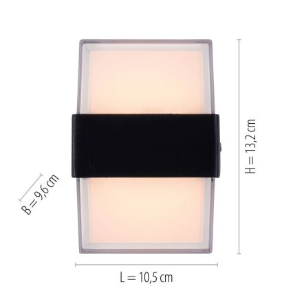 Paul Neuhaus 9480-13 - LED Lauko sieninis šviestuvas CARA LED/8W/230V IP44