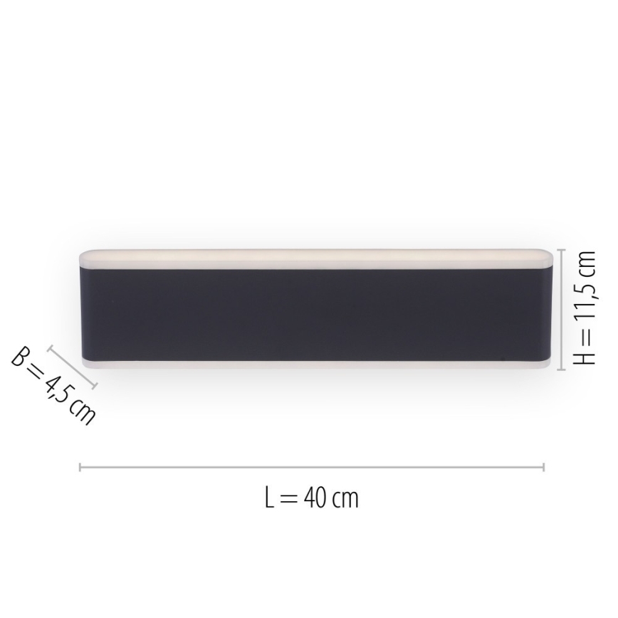 Paul Neuhaus 9484-13 - LED Reguliuojamas lauko sieninis šviestuvas ELSA 2xLED/9W/230V IP65