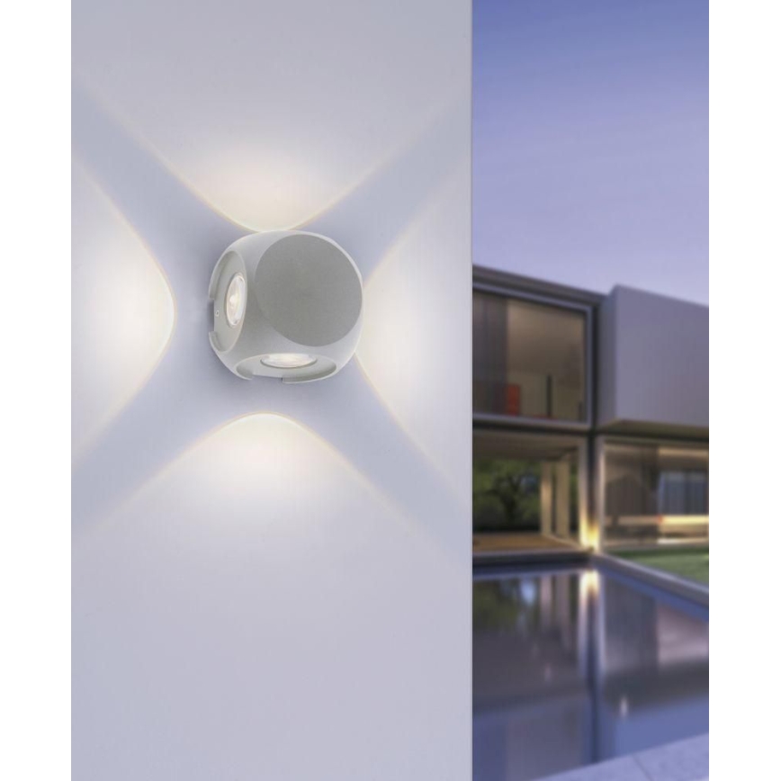 Paul Neuhaus 9485-21 - LED Sieninis lauko šviestuvas CARLO 4xLED/0,8W/230V IP54