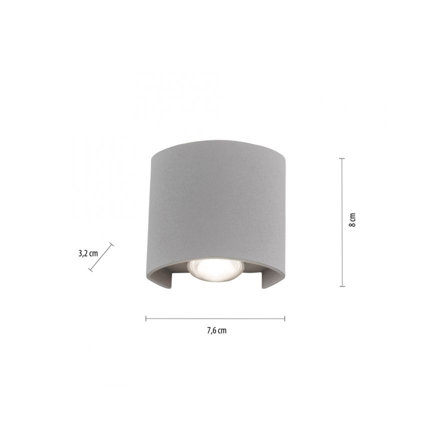 Paul Neuhaus 9486-21 - LED Sieninis lauko šviestuvas CARLO 2xLED/1,7W/230V IP54