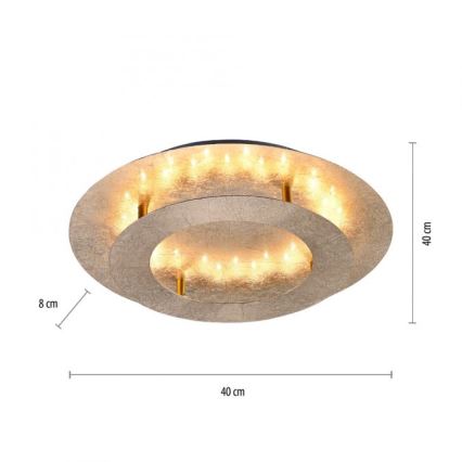 Paul Neuhaus 9620-12 - LED Lubinis šviestuvas NEVIS LED/18W/230V aukso spalvos