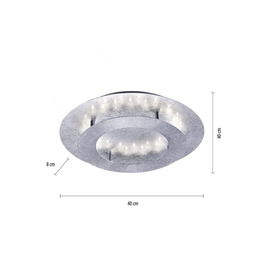 Paul Neuhaus 9620-21 - LED Lubinis šviestuvas NEVIS LED/18W/230V sidabras