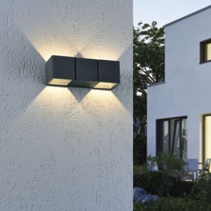 Paul Neuhaus 9658-13 - LED Sieninis lauko šviestuvas MARCEL 2xLED/4W/230V IP54