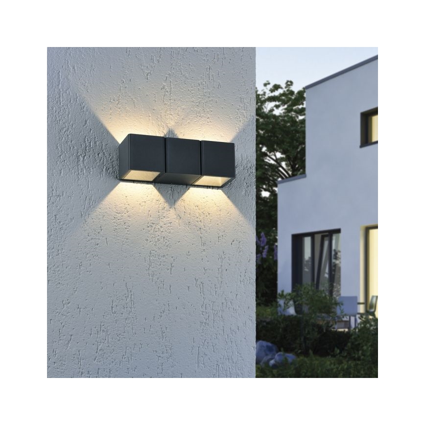 Paul Neuhaus 9658-13 - LED Sieninis lauko šviestuvas MARCEL 2xLED/4W/230V IP54