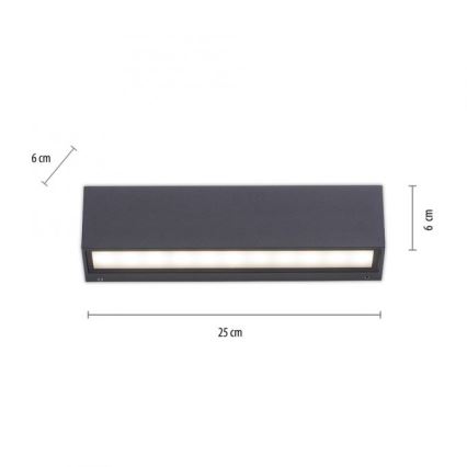 Paul Neuhaus 9675-13 - LED Sieninis lauko šviestuvas ROBERT 2xLED/9W/230V IP65