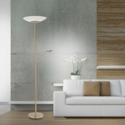 Paul Neuhaus - 655-60 - LED Reguliuojamas toršeras ALFRED 1xLED/28W/230V+1xLED/4W/230V Žalvaris