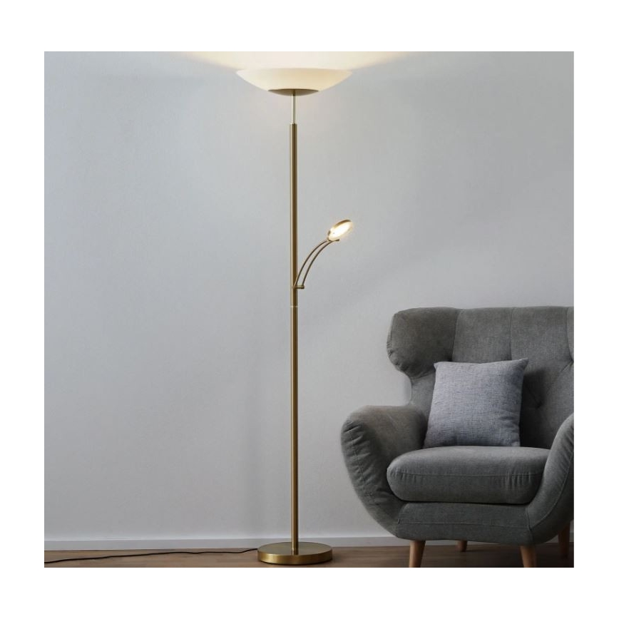Paul Neuhaus - 655-60 - LED Reguliuojamas toršeras ALFRED 1xLED/28W/230V+1xLED/4W/230V Žalvaris