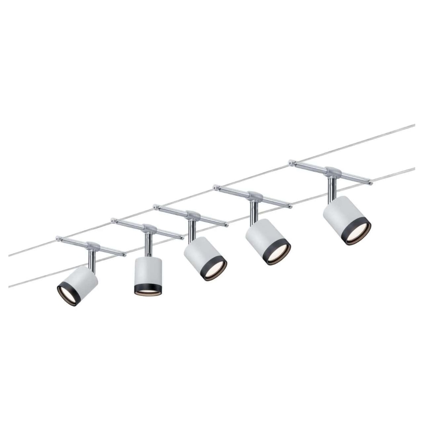Paulmann 3981 - RINKINYS 5xLED/4W Taškinis šviestuvas TUBE kabelinės sistemos 230V