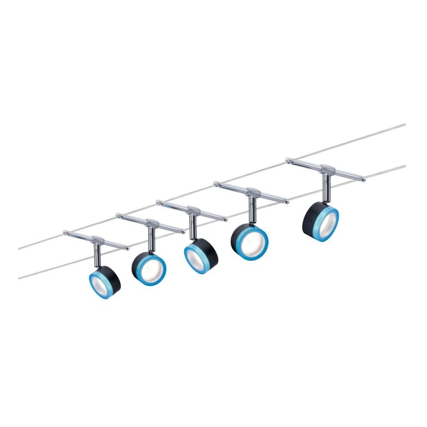 Paulmann 3982 - KOMPLEKTAS 5xLED/4W Akcentinis apšvietimas pakabinamai sistemai TIP 230V